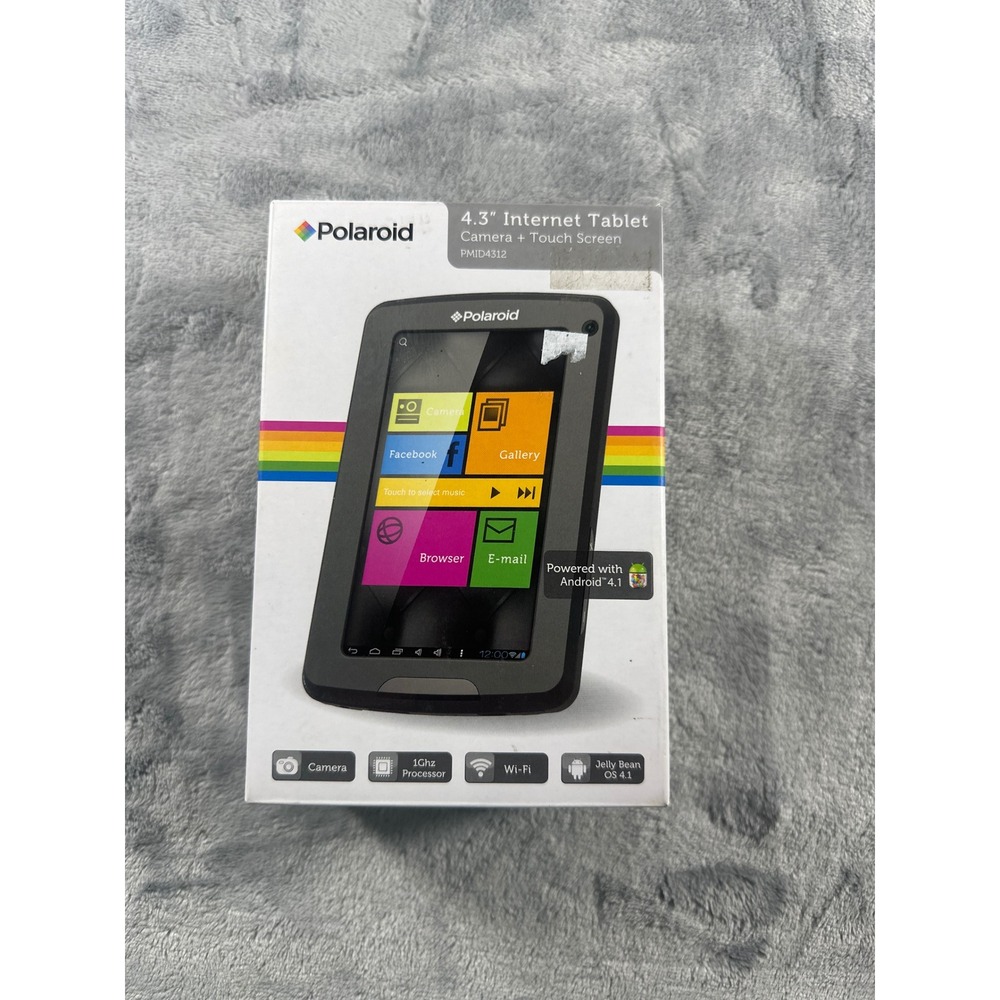 Polaroid 4.3 Inch Internet Tablet Android 4.1 Jelly Bean 4GB Black PMID4312 NIB